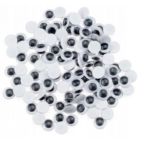 Samoprzylepne Oczy Brewis ruchome 8mm, 120szt